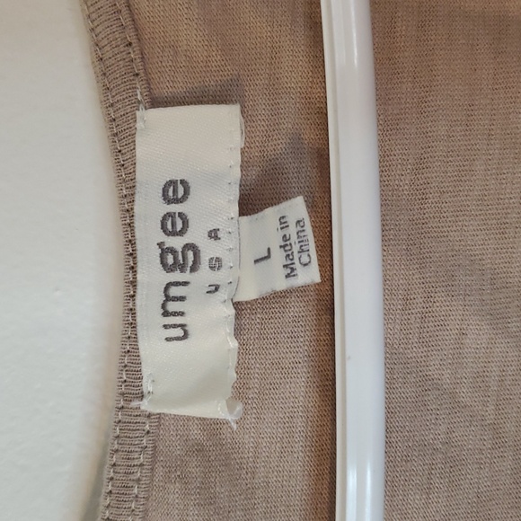 Umgee BoHo Mixed Media Bellsleeve Blouse Top Size Large Leopard Print Tie Front - Picture 3 of 9